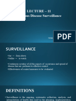 Lecture 11 - Infectious Disease Surveillance