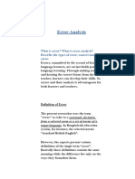 Error Analysis in Applied Linguistics