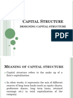 Apital Tructure: Designing Capital Structure