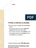 Meeting 9 Noun Clauses Summary