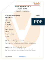 Important Questions For CBSE Class 11 English Hornbill Chapter 7 - The Adventure