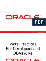 Oracle Database Worst Practices