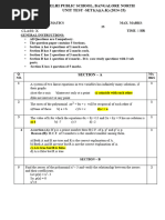 Answer Key For Maths TEST 2024-25 DPSBN