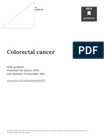 2021 - NICE Guideline On Colorectal Cancer