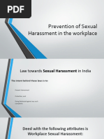 Prevention of Sexual Harassment in The Workplace