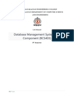 Dbms Lab Manual