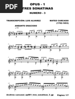 (Free Scores - Com) - Carcassi Matteo Carcassi Op001 Tres Sonatinas 89338