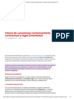 Clases de Sucesiones - Testamentaria, Contractual y Legal (Intestada) - LP %