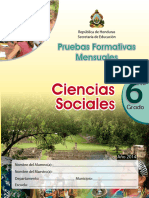 Pruebas Formativas Ciencias Sociales 6to Grado