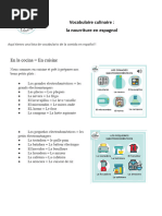 Vocabulaire Culinaire La Nourriture en Espagnol 1