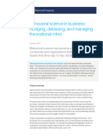 Behavioral Science in Business Nudging Debiasing and Managing The Irrational Mind