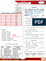 POSSESSIVE ADJECTIVES Secundaria