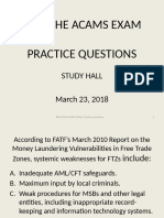 Pass The Acams Exam Practice Questions