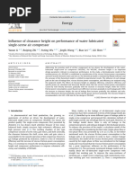 Influence of Clearance Height On Performance of Water-Lubricated Single-Screw Air Compressor