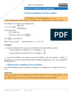 Isométries Planes Et Nombres Complexes