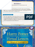 Harry Potter Virtual Lesson Magical Settings Lesson PowerPoint