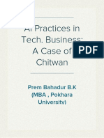 AI Practices in Tech. Business: A Case of Chitwan