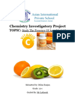 Study The Presence of Ascorbic Acid