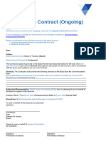 Maintenance Ongoing Maintenance Contract Template