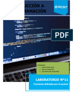 Laboratorio 11 Funciones Definidas Por El Usuario ASMAT - SANTILLAN, CAYLLAHUA