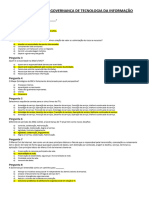 Plano de Estudos Governança de Tecnologia Da Informação