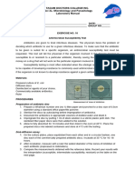 Exercise 10 Antimicrobial Sensitivity Test