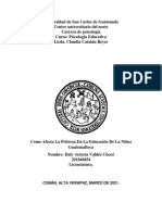 Como Afecta La Pobreza en La Educación de La Niñez Guatemalteca