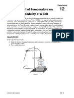 Effect of Temperature On Solubility of A Salt