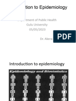 1 - Introduction To Epidemiology