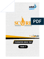 Foundation Mock Test Grade VII