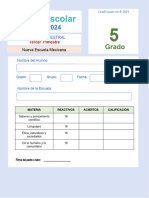 5 Quinto Grado Examen Trimestral 3 2023 2024