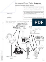 Interdependence and Food Webs - Answers