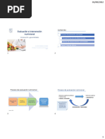 Evaluación e Intervención Nutricional