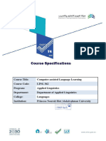 CALL-Computer Assisted Language Learning-T4 Course Specifications - V2020 - Eng (Revised)