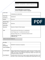 ENG103 Course Outline For Fall 2021-2