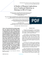 Ethnobotanical Studies of Reputed Aphrodisiac Plants Used in Traditional Medicine in Haut-Katanga in DR of Congo