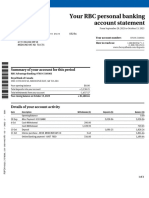 Your RBC Personal Banking Account Statement