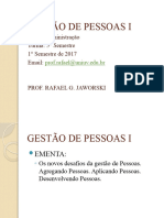 Aulas de Gestão de Pessoas I Administração