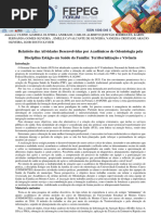 Relatório Das Atividades Desenvolvidas Por Acadêmicos de Odontologia Pela Disciplina Estágio em Saúde Da Família: Territorialização e Vivência