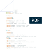 Programa Arduino Cinta