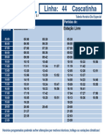 Linha: 44 Cascatinha: Cascatinha Estação Livre