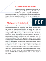 Question of Regional Autonomy and The United Front Election of 1954 Causes For Defeat of The Muslim League