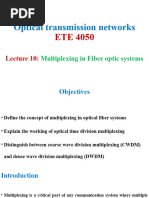 Lecture 11 - Optical Multiplexing