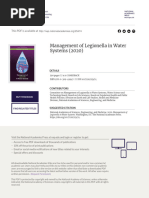 Management of Legionella in Water