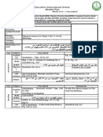 Education International School Weekly Plan: Physical Science