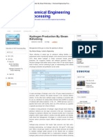 Hydrogen Production by Steam Reforming Chemical Engineering Processing