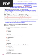 NTA UGC NET Music Paper 2 Solved September 2013