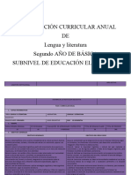 Pca Lengua y Literatura Segundo