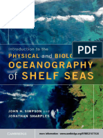 Introduction To The Physical and Biological Oceanography of Shelf Seas by John Simpson Jonathan Sharples