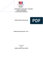 TD Do Quinto Semestre (Ava 1) - Contabilidade Gerencial (Samuel Rizzuto Dos Santos)